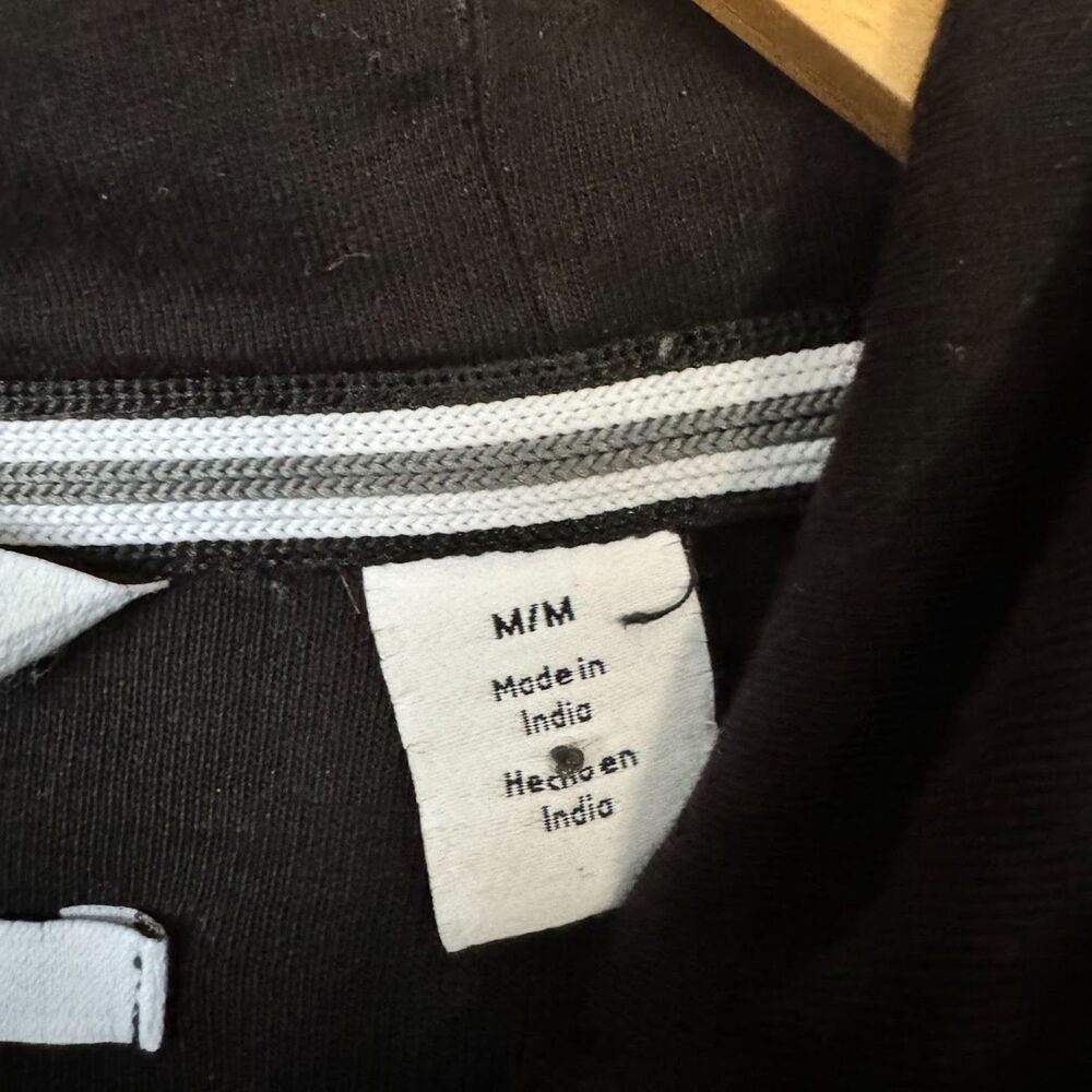 Calvin Klein Large Black Red Tech Jersey Jacket w Hoodie Full Zip Activewear - Picture 10 of 12